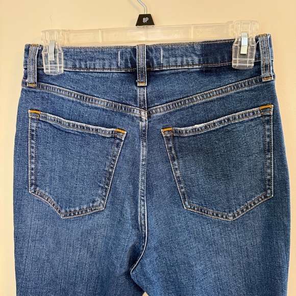 ABERCROMBIE Ankle Straight Ultra High Rise Jeans Dark Wash Distressed 6 Reg - Picture 7 of 7
